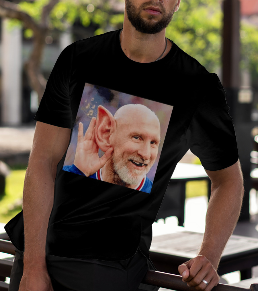 Lionel Messi Elf Meme Pessi Big Ear Music Notes Bald Man T-Shirt