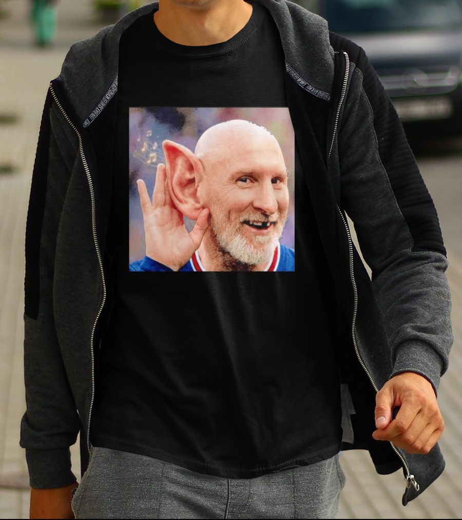 Lionel Messi Elf Meme Pessi Big Ear Music Notes Bald Man T-Shirt