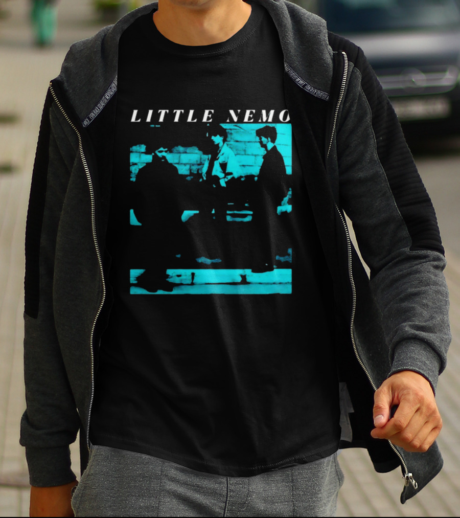 Little Nemo Post Punk Alternative Rock Band Aqua Blue Distressed T-Shirt