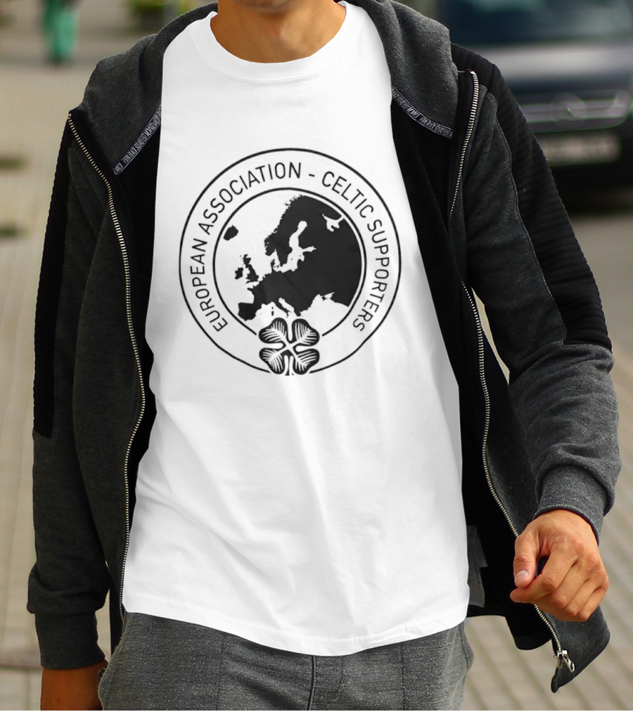 European Association Celtic Supporters Football Fans Map T-Shirt