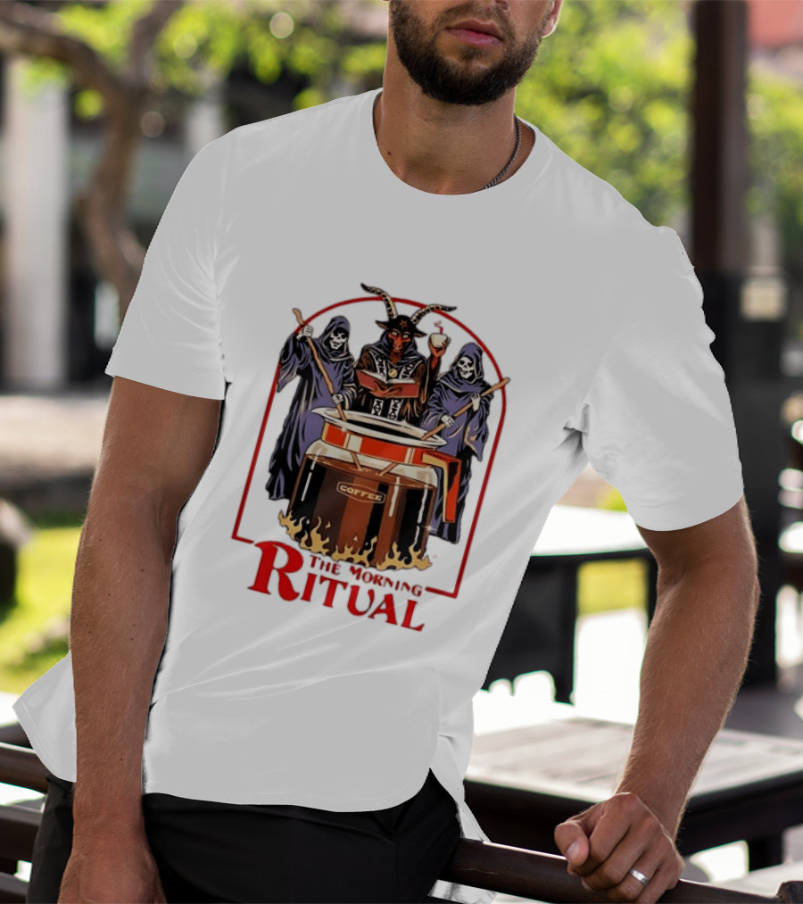 Ritual Coffee Grim Reaper Satanic Morning T-Shirt