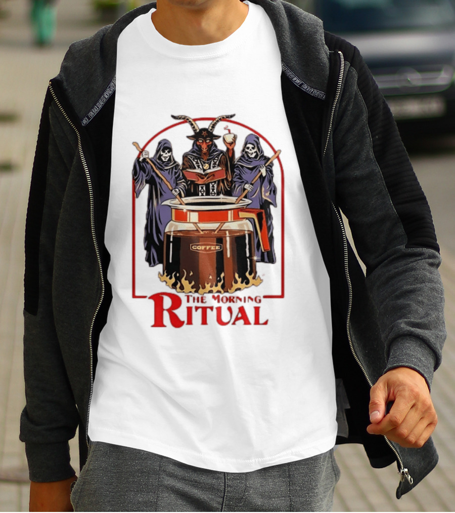 Ritual Coffee Grim Reaper Satanic Morning T-Shirt