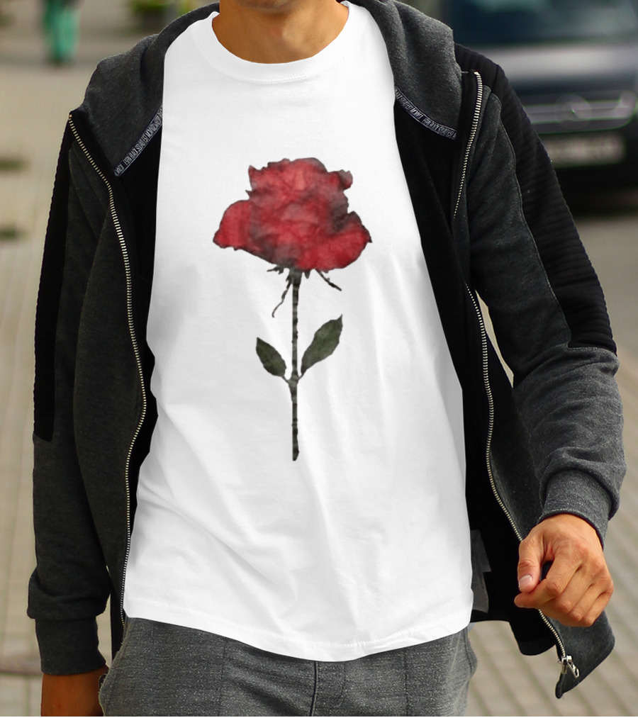 Original CORTIS Seonghyeon Acne Studios Women's Red Rose 2026 T-Shirt