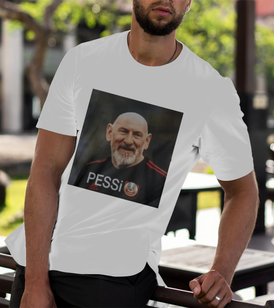 Pessi Clown Meme With AC Milan Jersey Featuring Bald Elderly Man T-Shirt