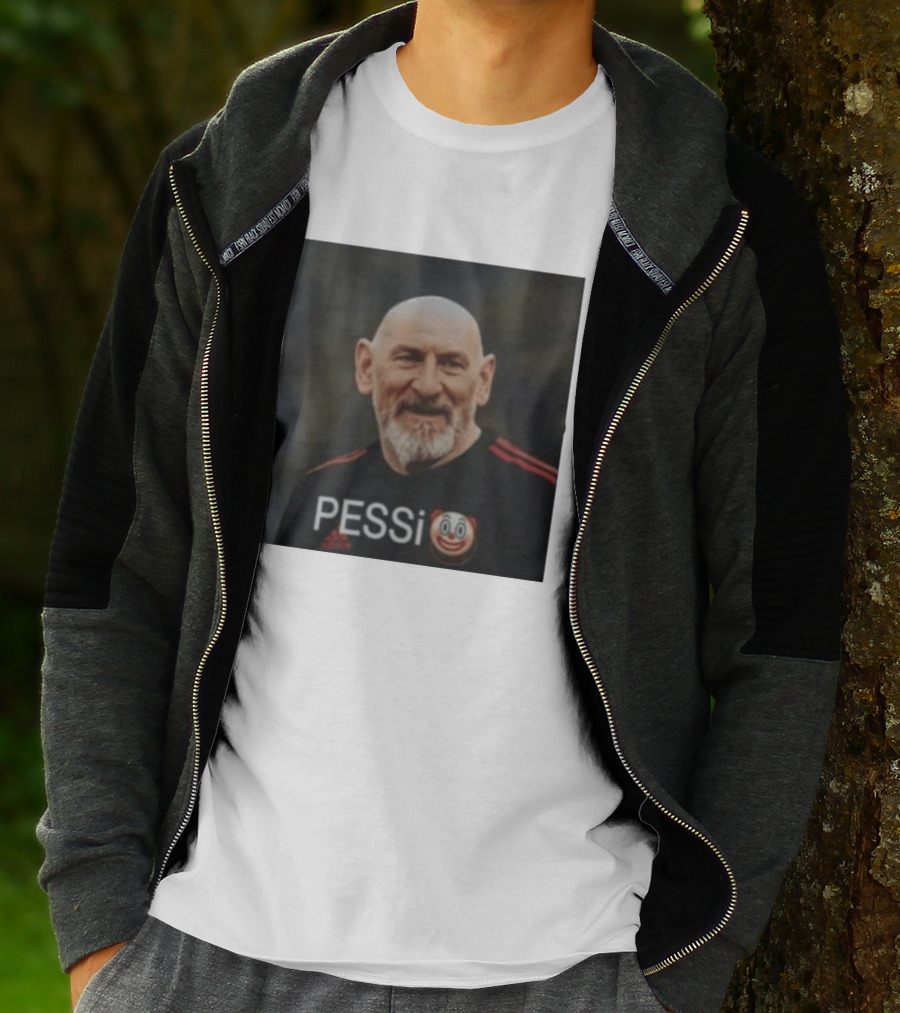 Pessi Clown Meme With AC Milan Jersey Featuring Bald Elderly Man T-Shirt