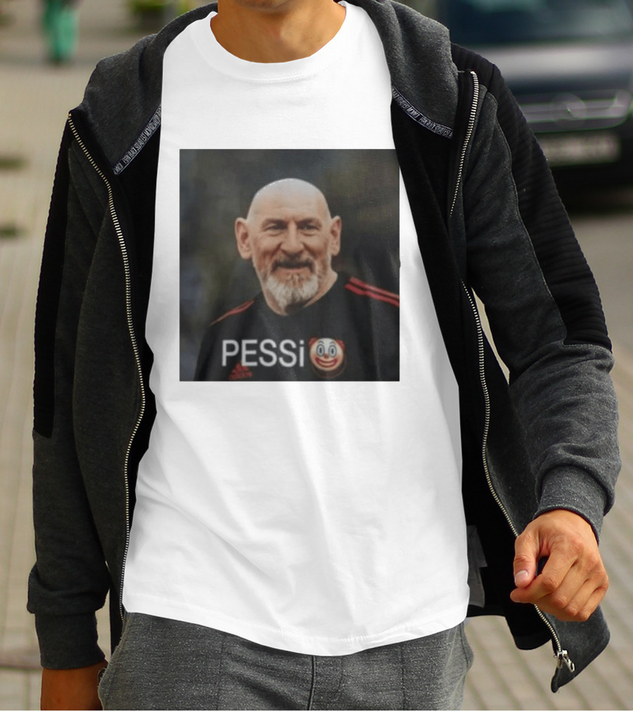 Pessi Clown Meme With AC Milan Jersey Featuring Bald Elderly Man T-Shirt