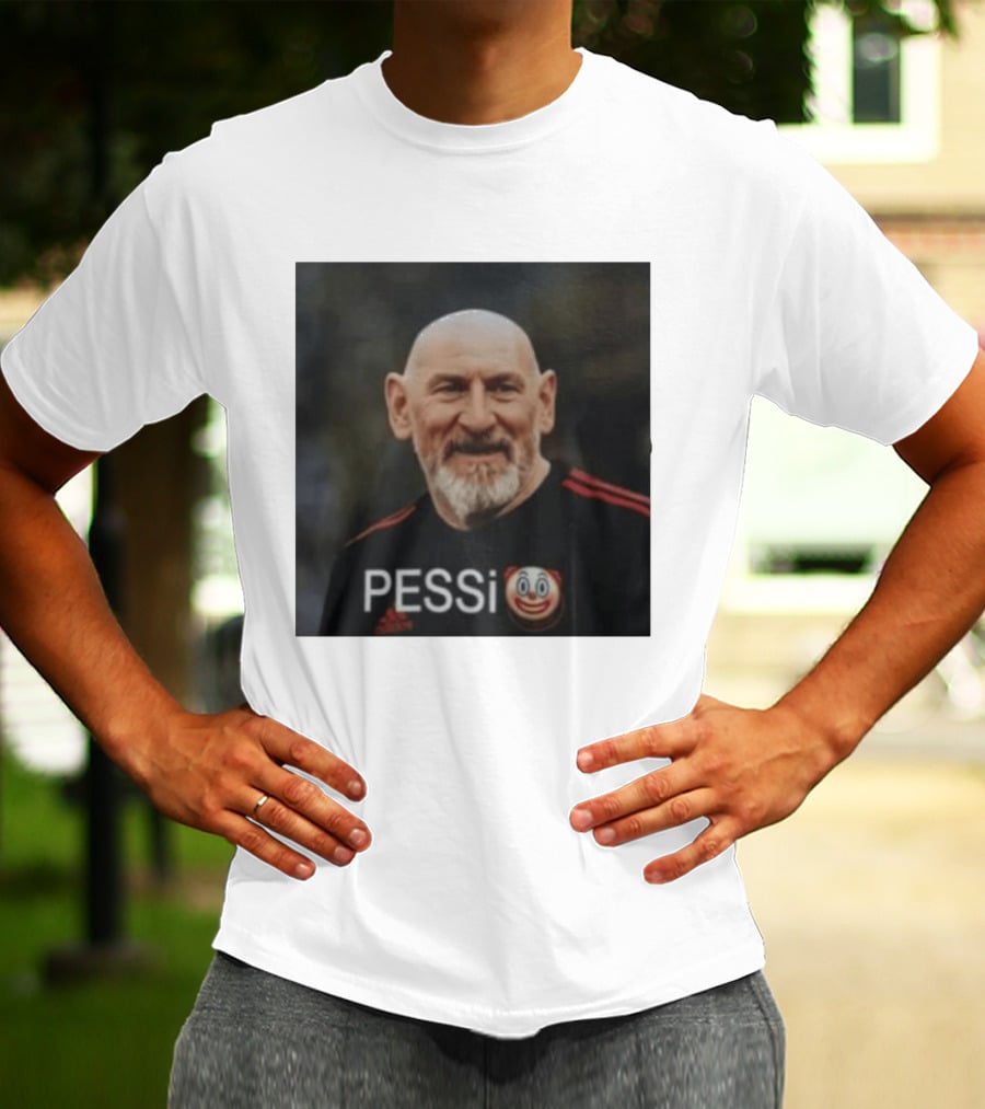 Pessi Clown Meme With AC Milan Jersey Featuring Bald Elderly Man T-Shirt