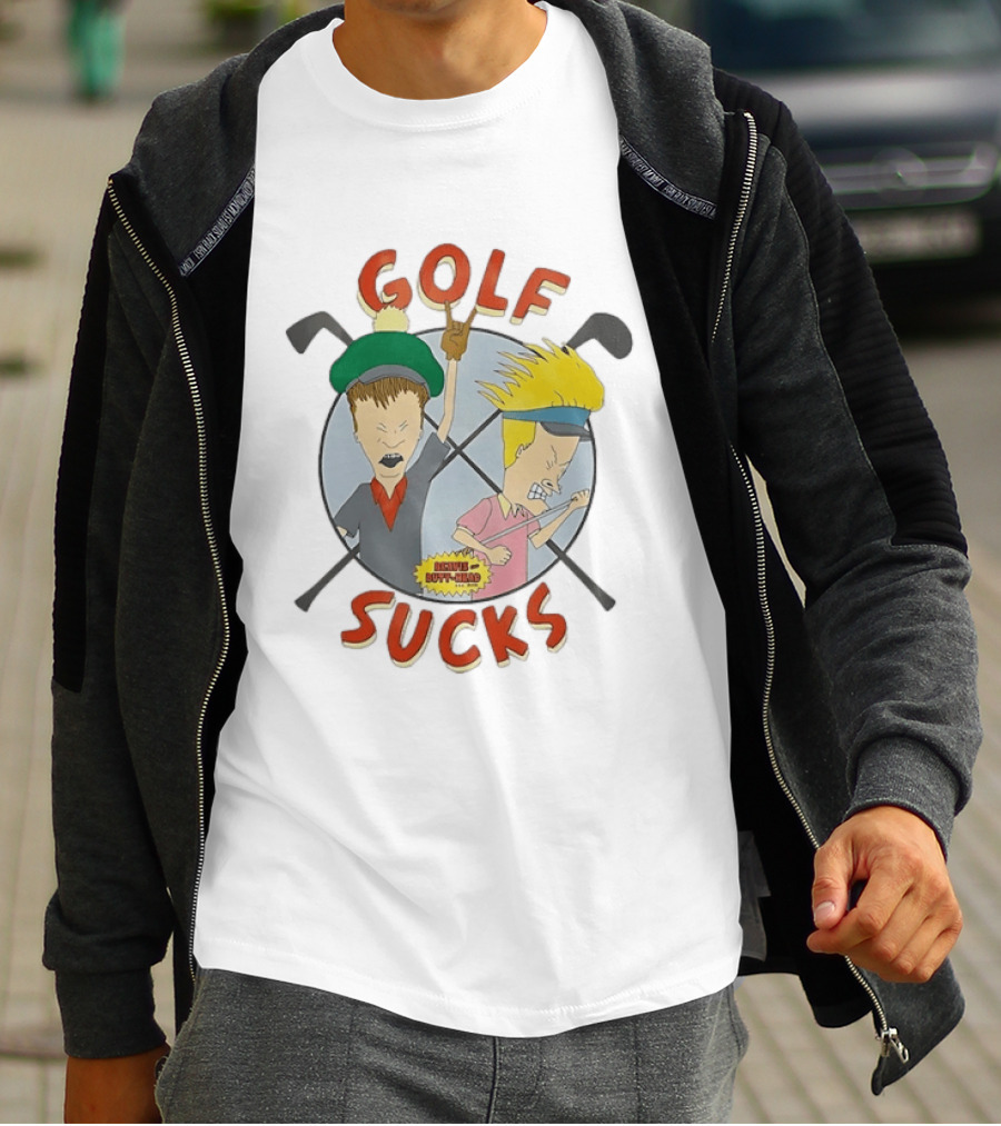 Beavis And Butt Head Golf Sucks 90s Cartoon T-Shirt