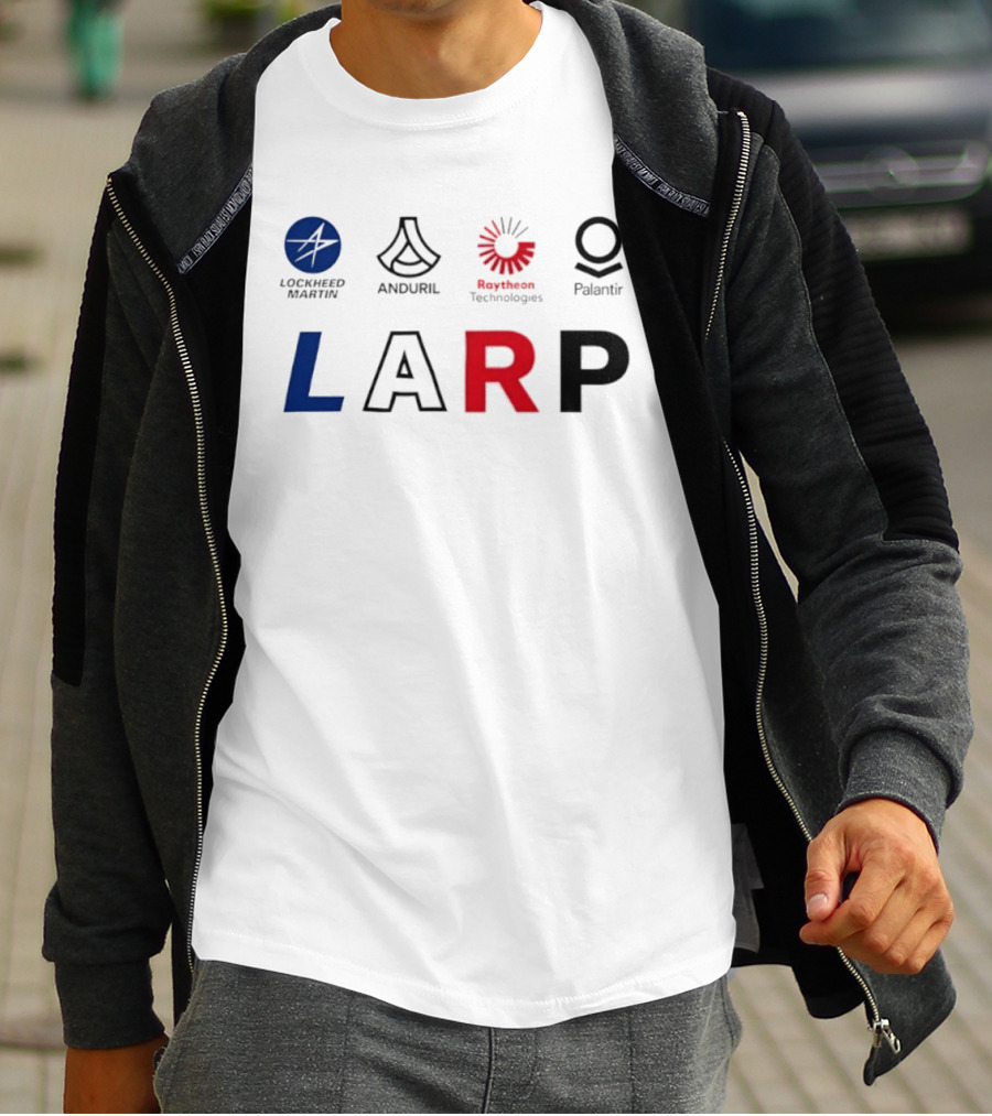 Lockheed Martin Anduril Raytheon Technologies Palantir LARP Logos T-Shirt