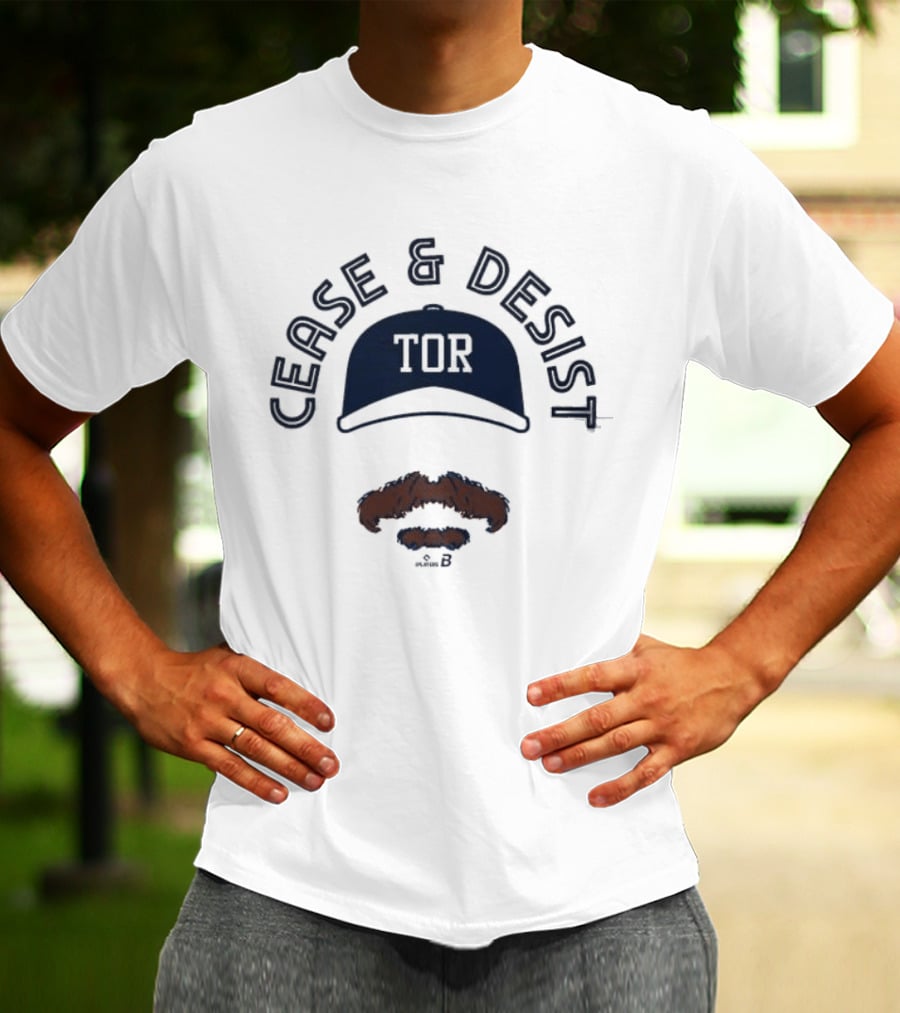 Cease & Desist TDR Hat And Mustache T-Shirt