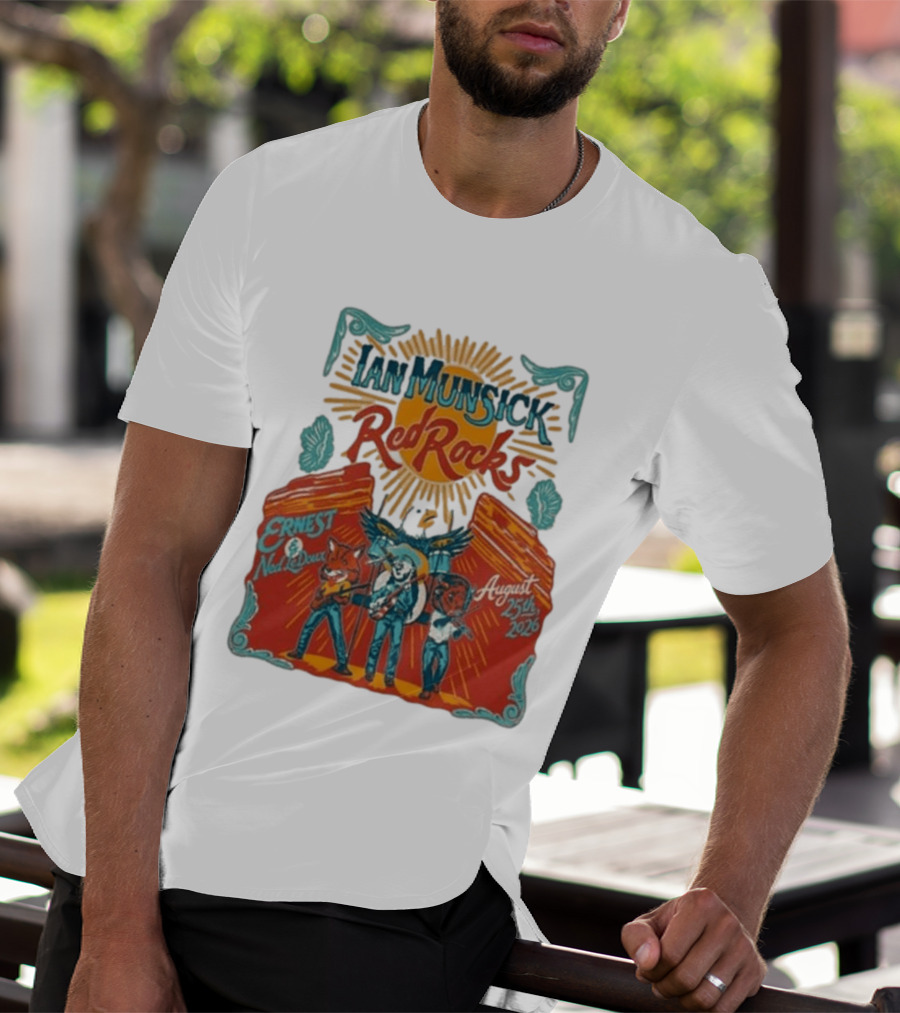 Ian Munsick Red Rocks August 25th 2026 Ernest Ned LeDoux T-Shirt