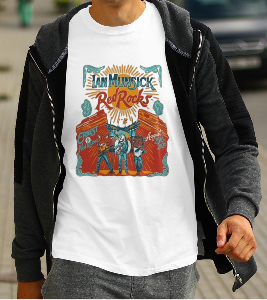 Ian Munsick Red Rocks August 25th 2026 Ernest Ned LeDoux T-Shirt