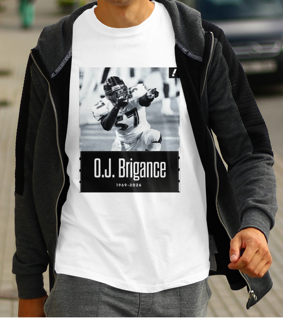 O.J. Brigance 1969 2026 Football Player Memoriam T-Shirt