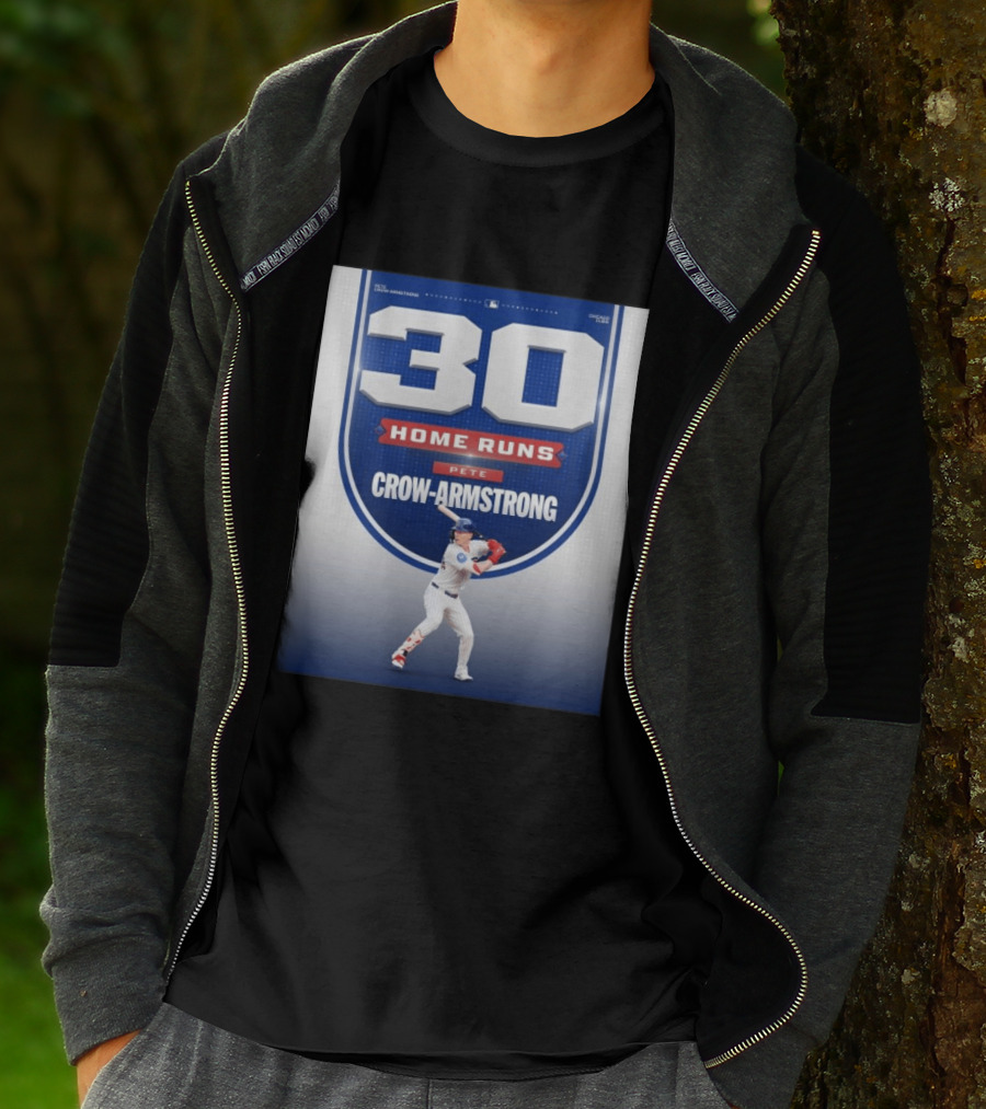 30 Home Runs Pete Crow Armstrong Chicago Cubs T-Shirt