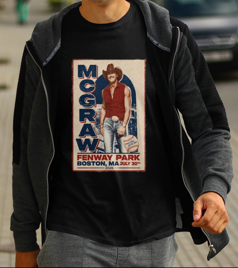 Tim McGraw Fenway Park Boston July 30 2026 Event T-Shirt