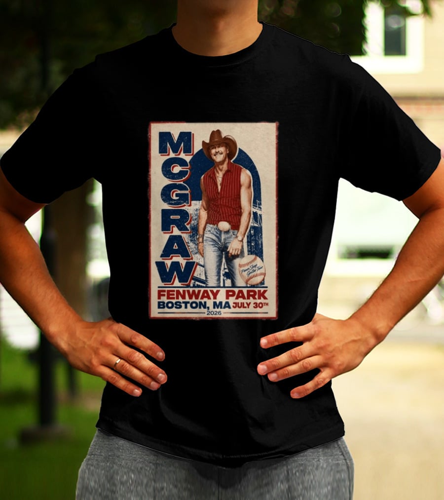 Tim McGraw Fenway Park Boston July 30 2026 Event T-Shirt