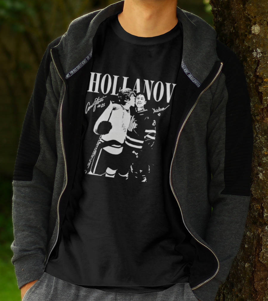 Hollanov Comorston Hudson No 87 Autographs T-Shirt