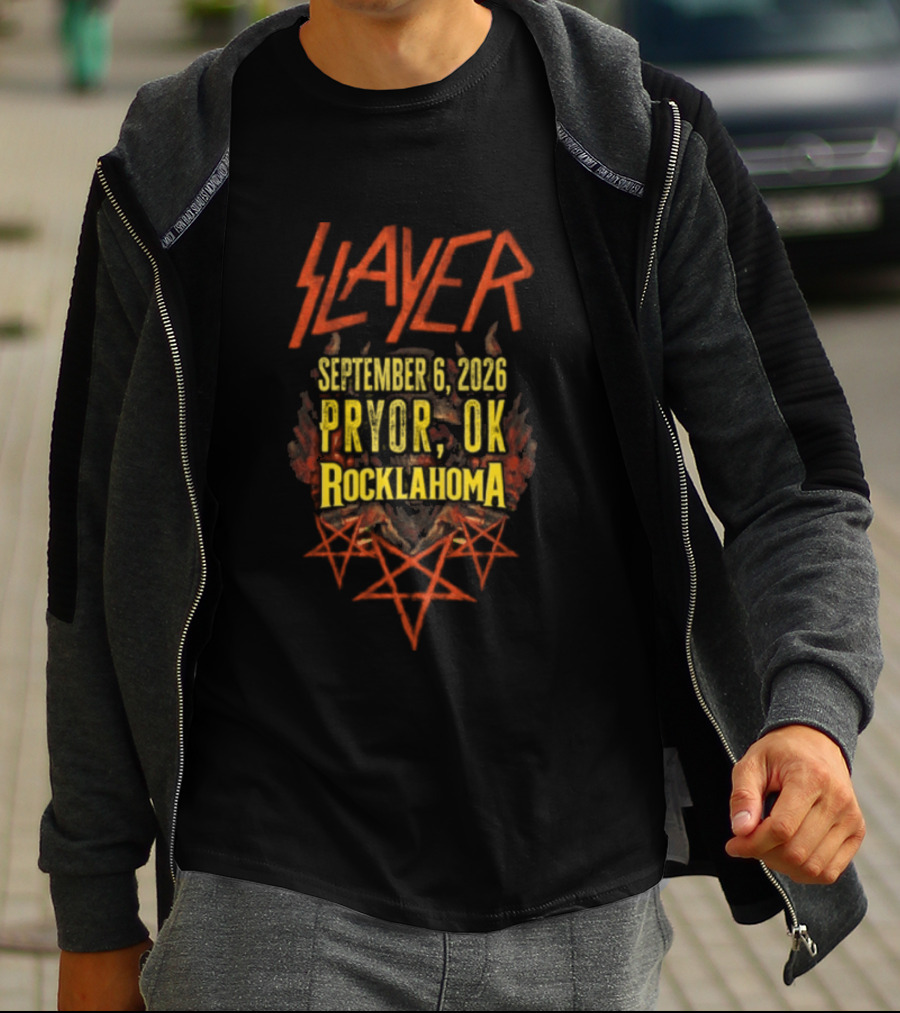 Slayer September 6 2026 Pryor OK Rocklahoma T-Shirt