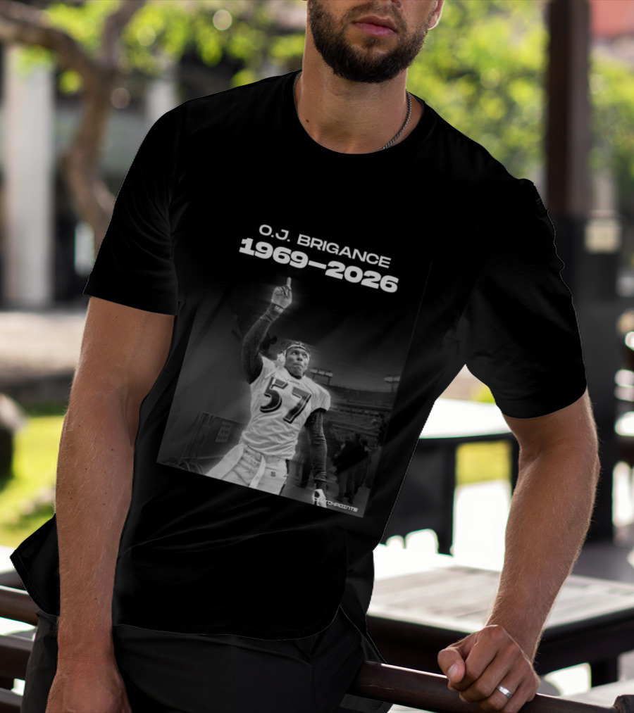 O.J. Brigance 1969 2026 Ravens Linebacker Legacy T-Shirt