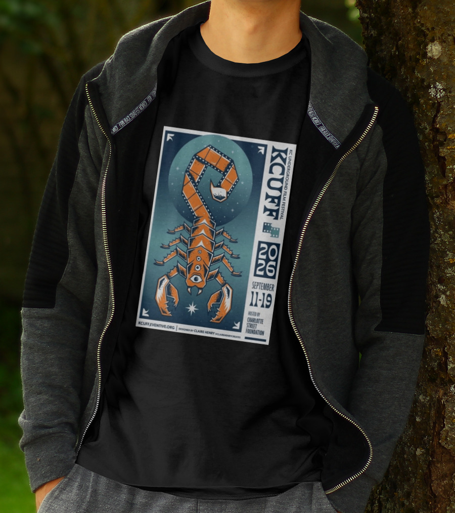 KC Underground Film Festival 2026 Scorpion September 11 19 Charlotte Street Foundation T-Shirt