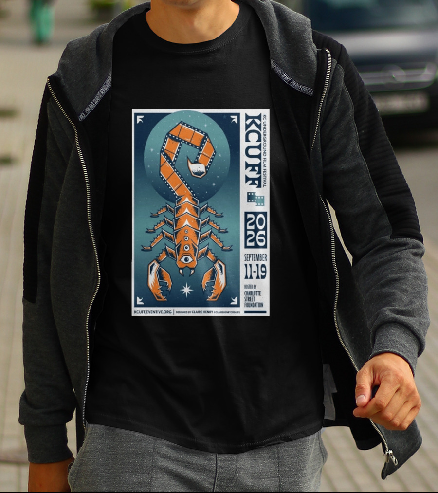 KC Underground Film Festival 2026 Scorpion September 11 19 Charlotte Street Foundation T-Shirt