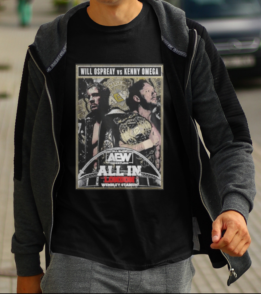 Will Ospreay Vs Kenny Omega AEW Wrestling All In London Wembley Stadium T-Shirt