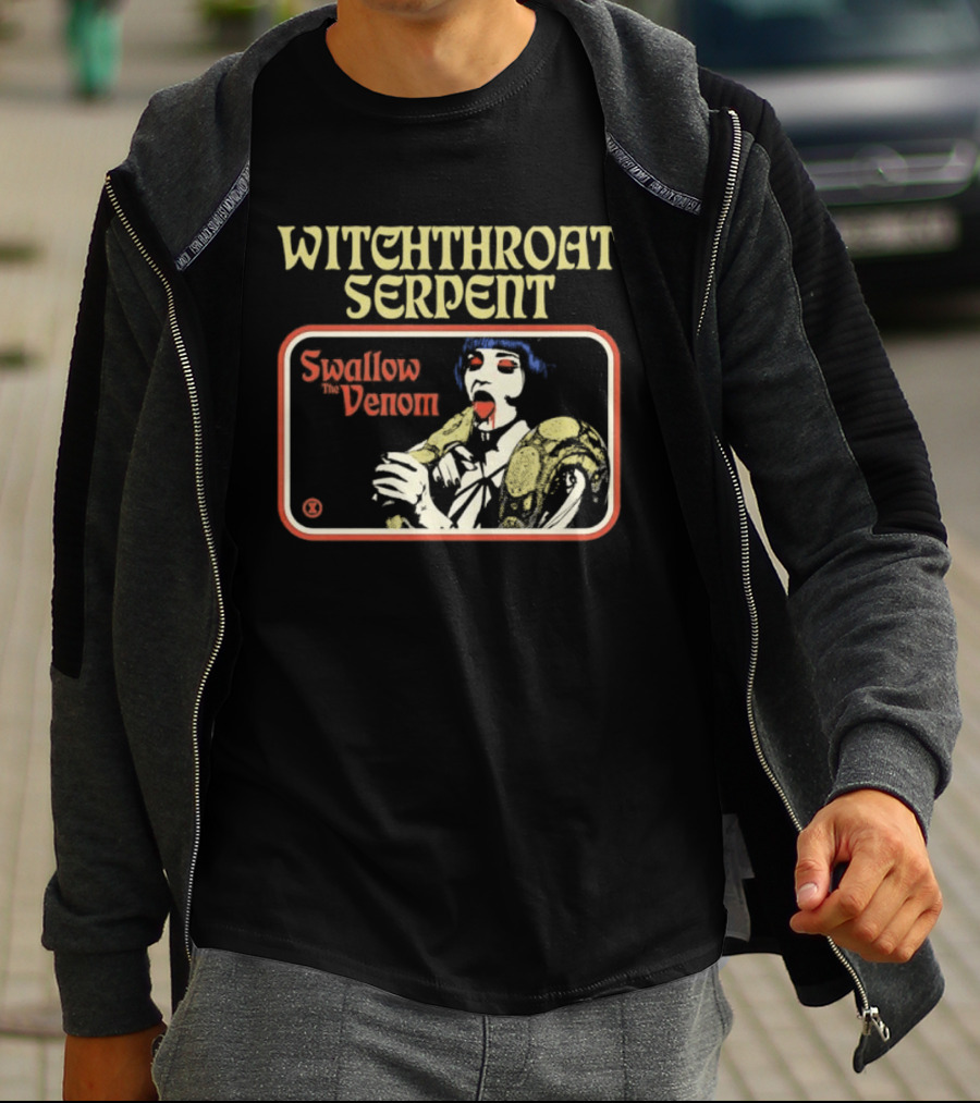 Witchthroat Serpent Swallow The Venom Doom Metal Psychedelic T-Shirt