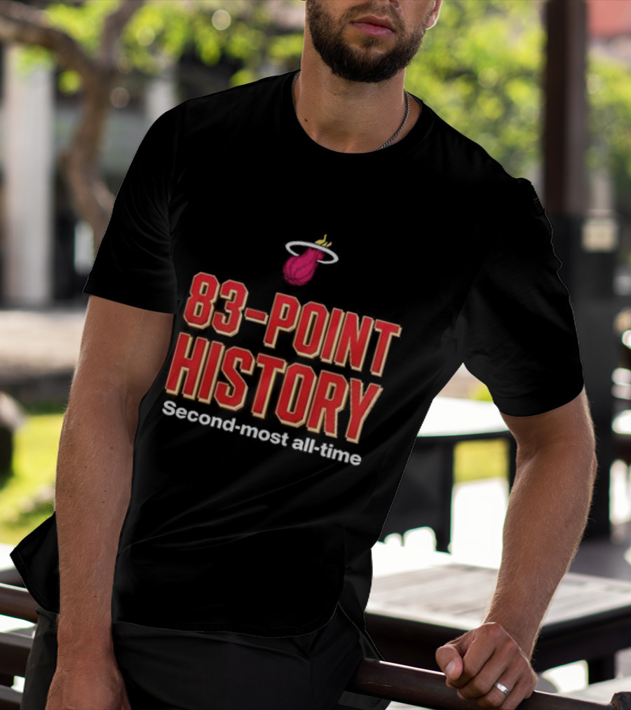 Miami Heat Bam Adebayo 83 Point History Second Most All Time T-Shirt