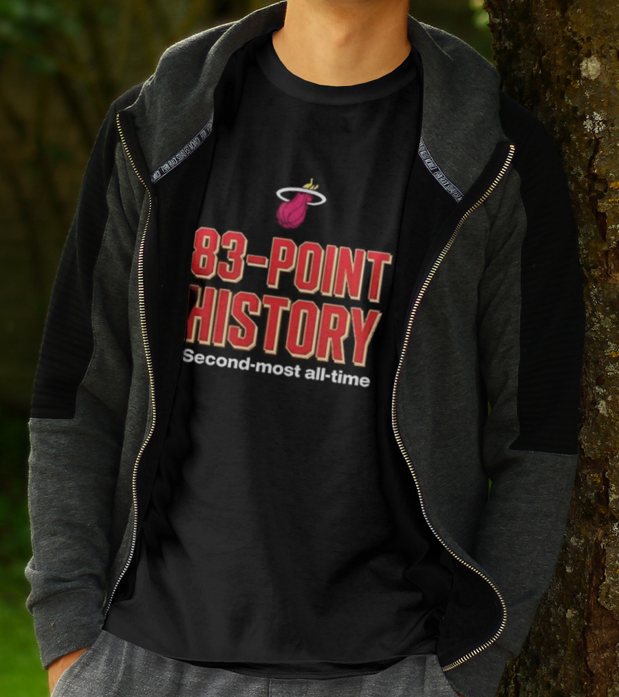 Miami Heat Bam Adebayo 83 Point History Second Most All Time T-Shirt