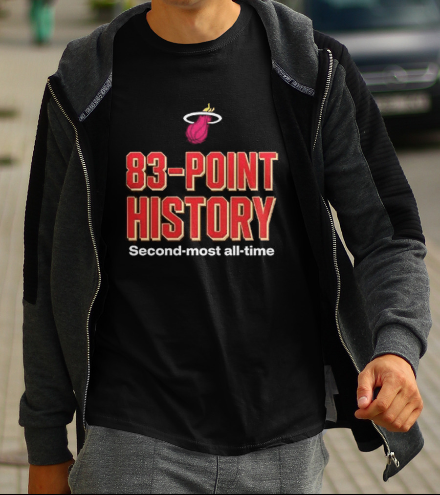 Miami Heat Bam Adebayo 83 Point History Second Most All Time T-Shirt