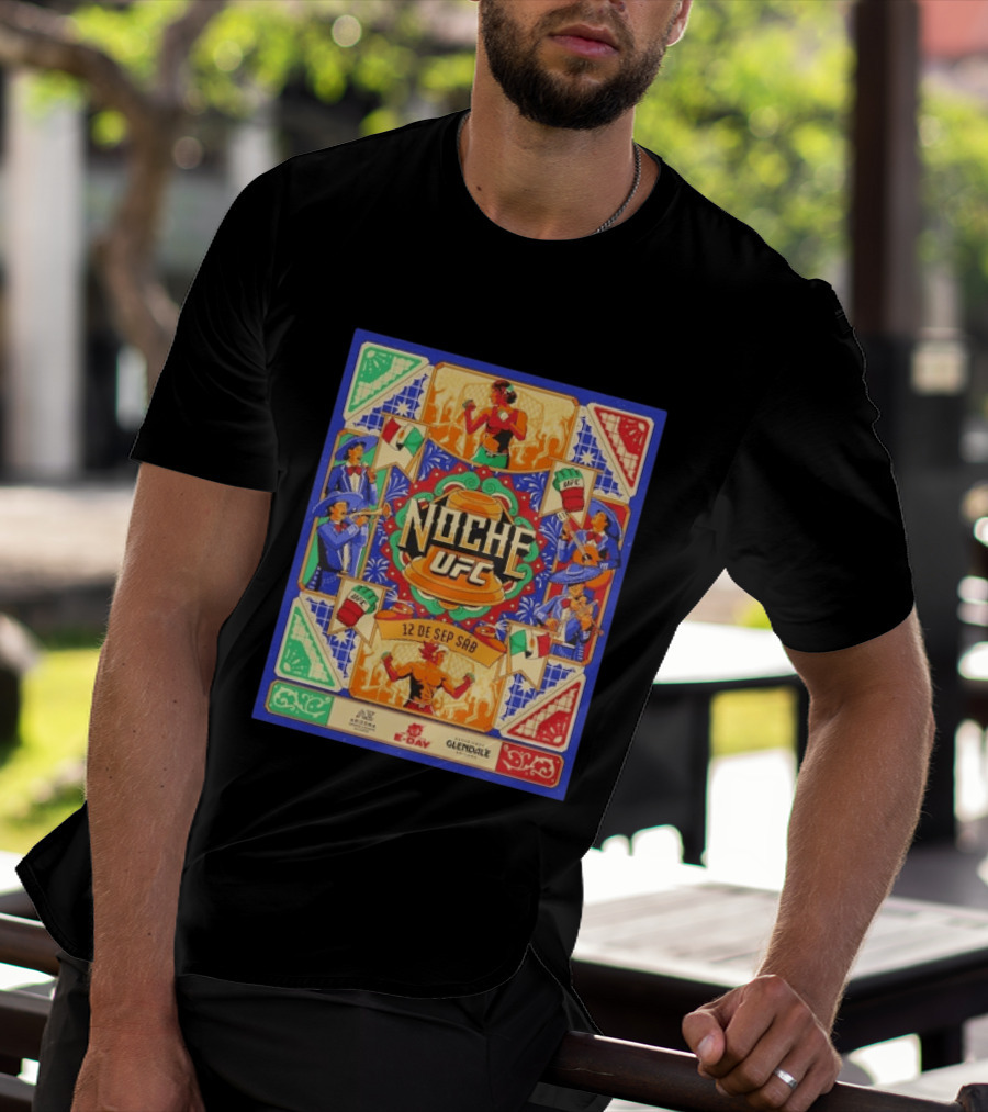 Noche UFC 12 De Sep Sáb Glendale Arizona Event Fiesta Vibrant S And Music Celebration T-Shirt