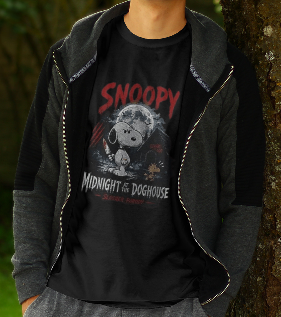 Snoopy Midnight At The Doghouse Slasher T-Shirt