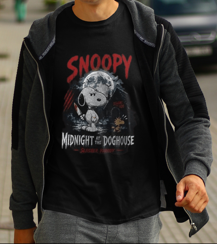 Snoopy Midnight At The Doghouse Slasher T-Shirt