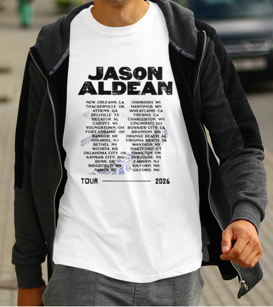 Jason Aldean Tour 2026 Concert Dates Schedule Country Music Events T-Shirt