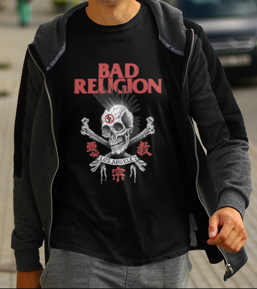 Bad Religion Los Angeles Tokyo Hiro Skull Crossbones T-Shirt