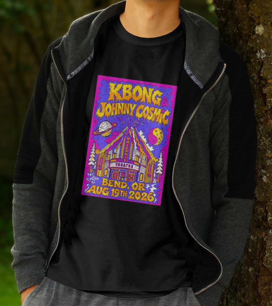 KBong Johnny Cosmic Bend OR August 19th 2026 Volcanic Theatre Concert T-Shirt