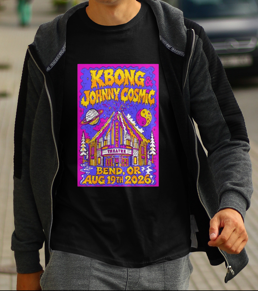 KBong Johnny Cosmic Bend OR August 19th 2026 Volcanic Theatre Concert T-Shirt