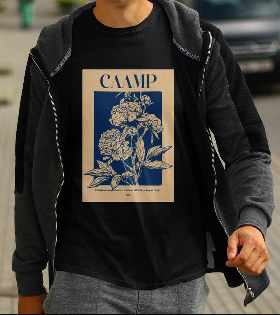 CAAMP KettleHouse Amphitheater Bonner MT August 17+18 2026 Floral T-Shirt