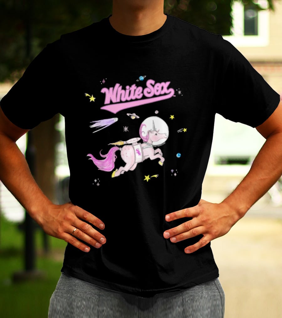 Chicago White Sox Tiny Turnip Youth Space Unicorn Galaxy Adventure T-Shirt
