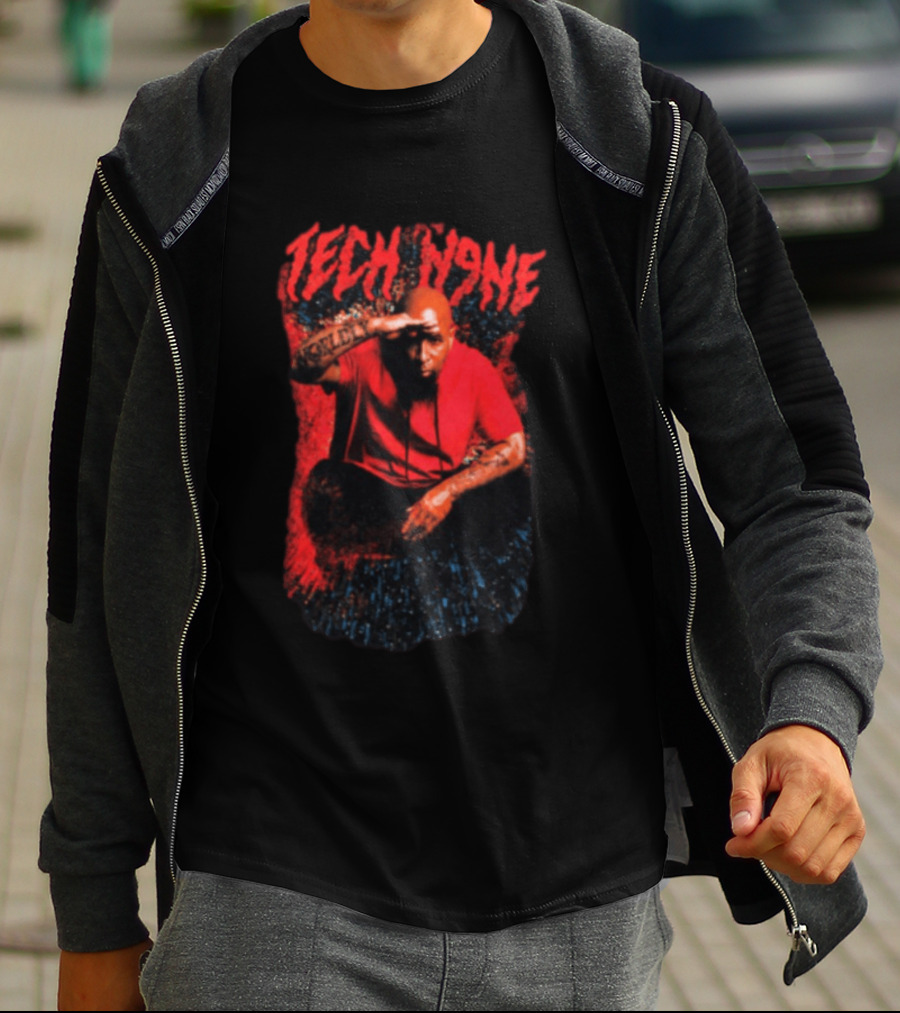 Strange Music Tech N9ne Salute Red Black T-Shirt