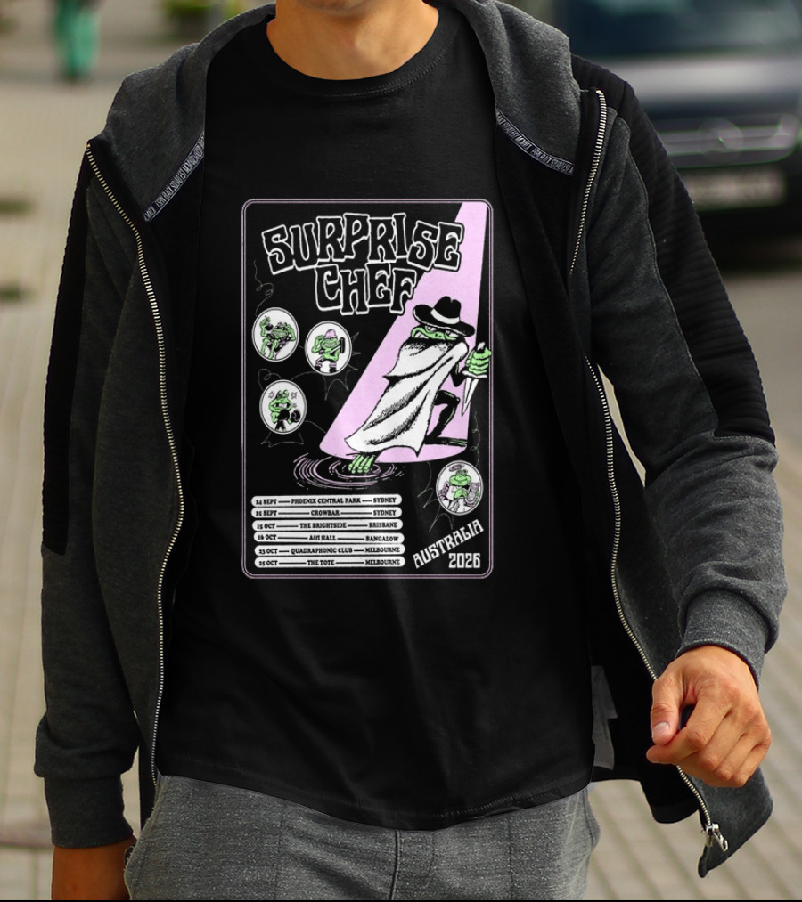 Surprise Chef 2026 Australia Tour Dates Sydney Brisbane Melbourne T-Shirt