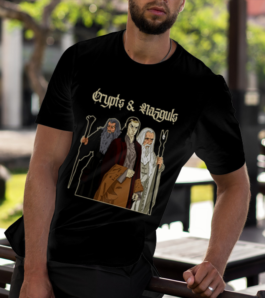 Crypts & Nazgûls Wizards Of The Rings Characters T-Shirt