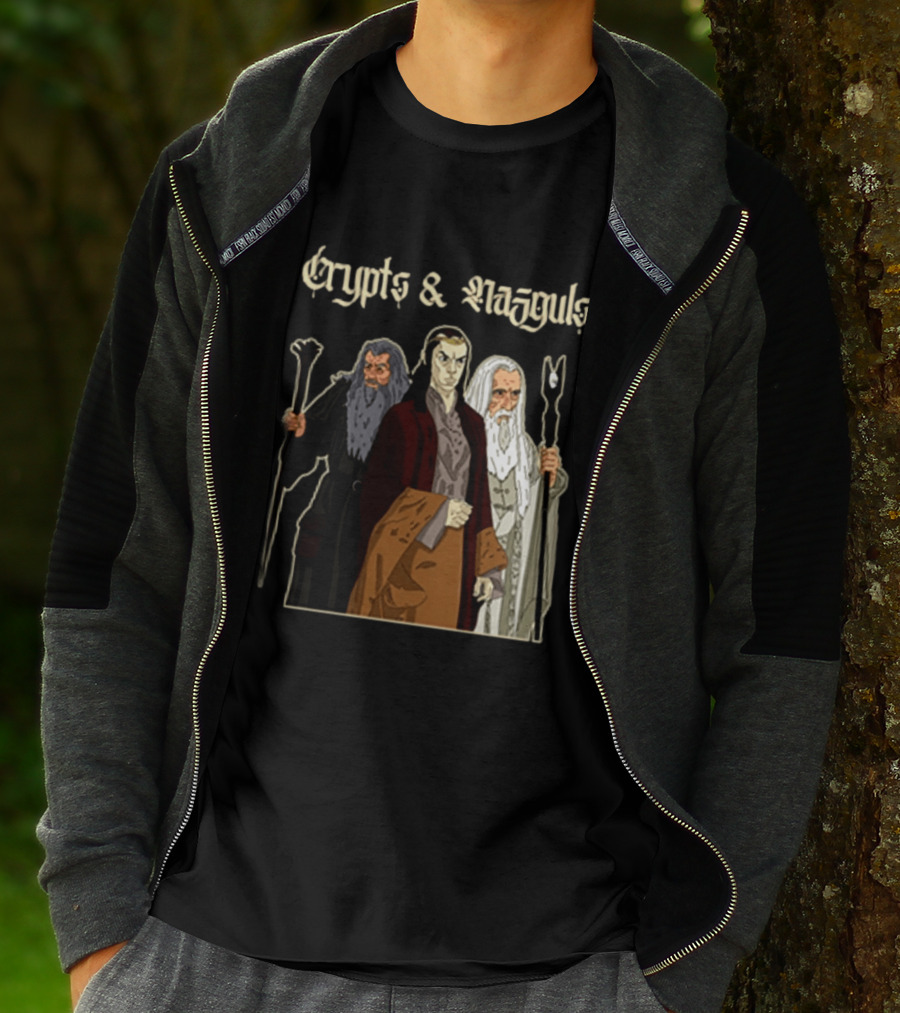 Crypts & Nazgûls Wizards Of The Rings Characters T-Shirt