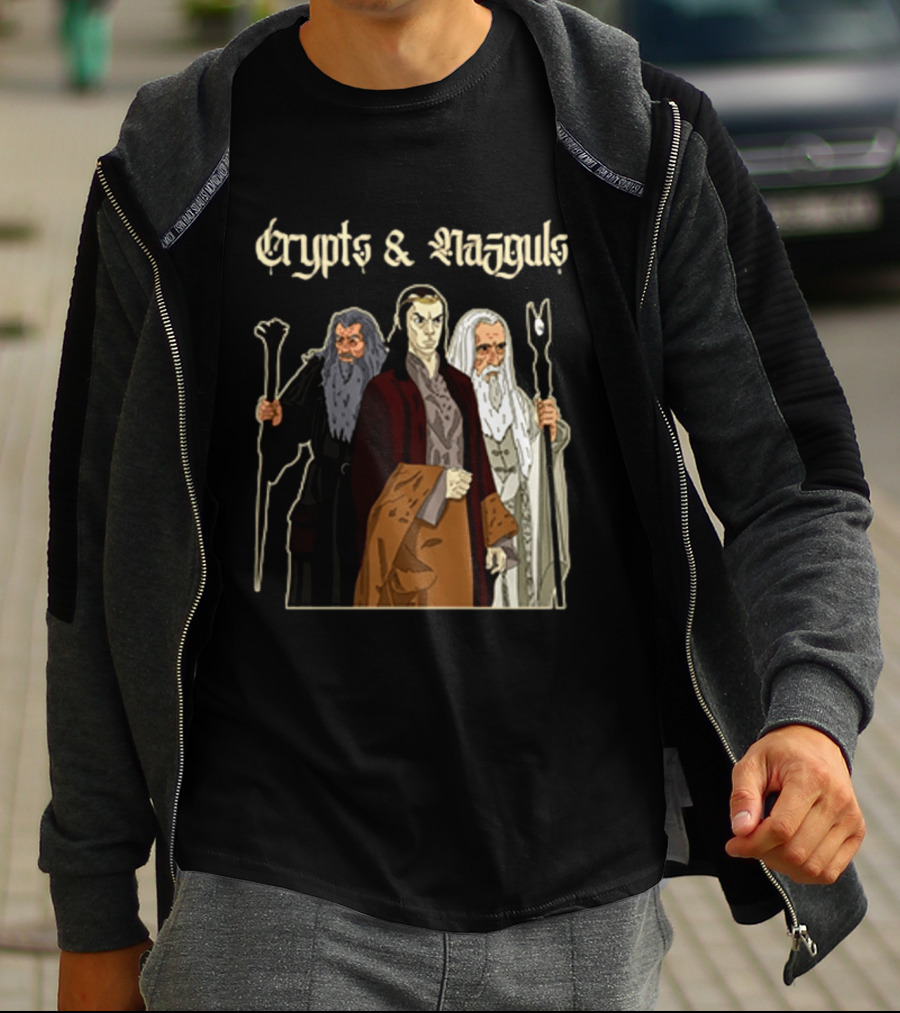 Crypts & Nazgûls Wizards Of The Rings Characters T-Shirt