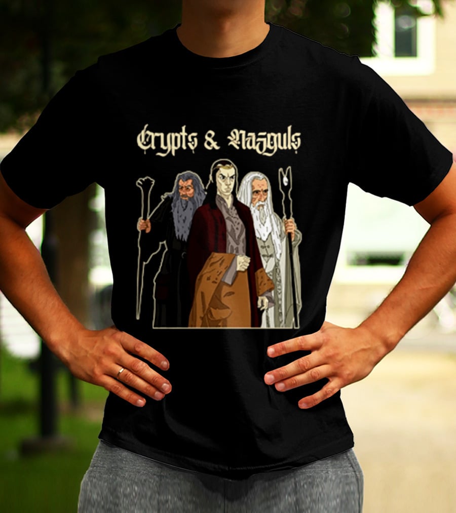 Crypts & Nazgûls Wizards Of The Rings Characters T-Shirt