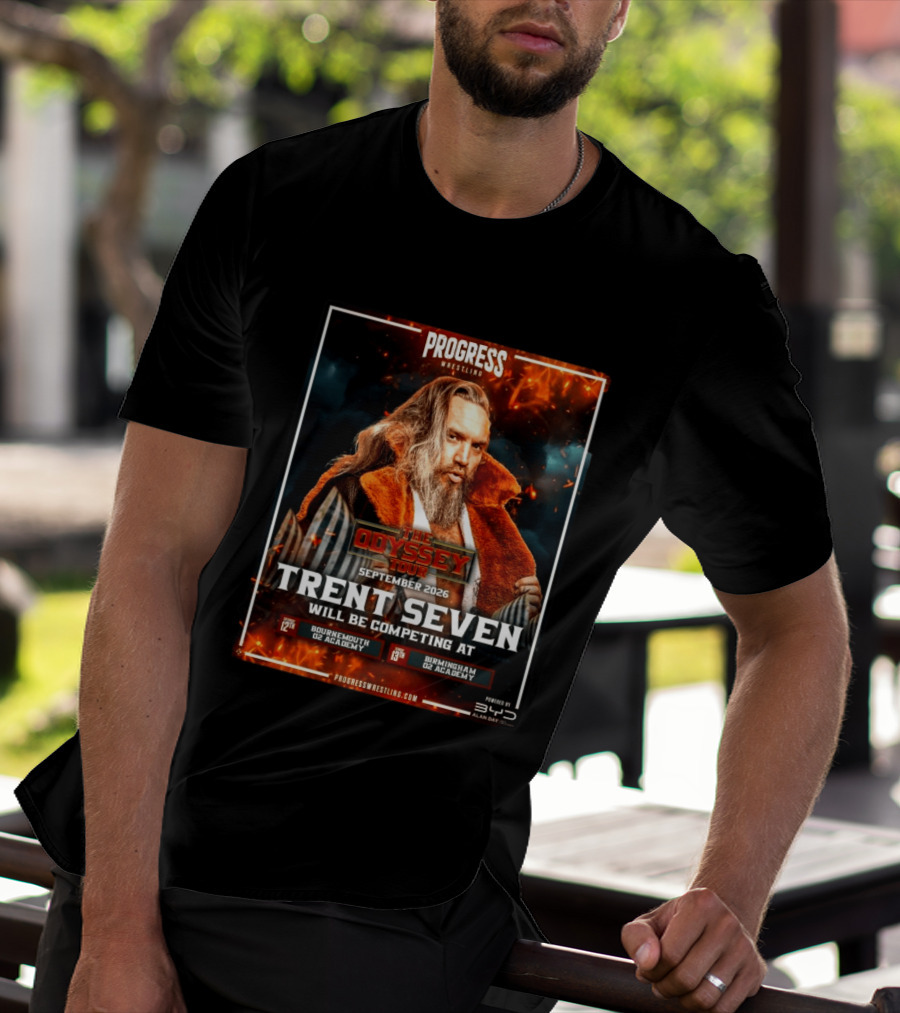 Progress Wrestling Odyssey Tour September 2026 Trent Seven Bournemouth Birmingham O2 Academy T-Shirt