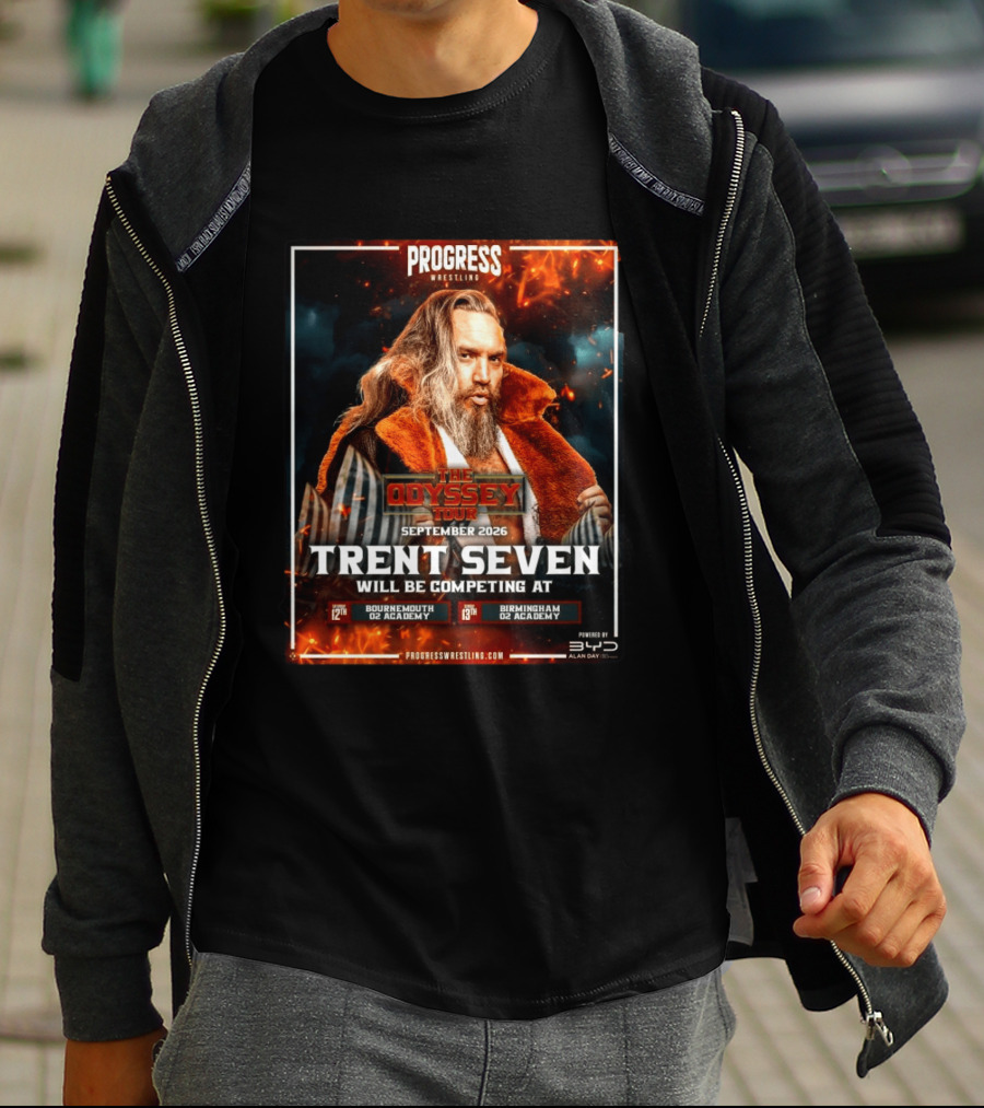 Progress Wrestling Odyssey Tour September 2026 Trent Seven Bournemouth Birmingham O2 Academy T-Shirt