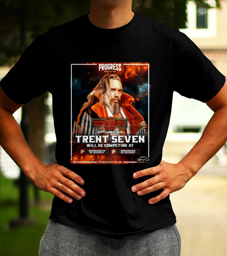 Progress Wrestling Odyssey Tour September 2026 Trent Seven Bournemouth Birmingham O2 Academy T-Shirt