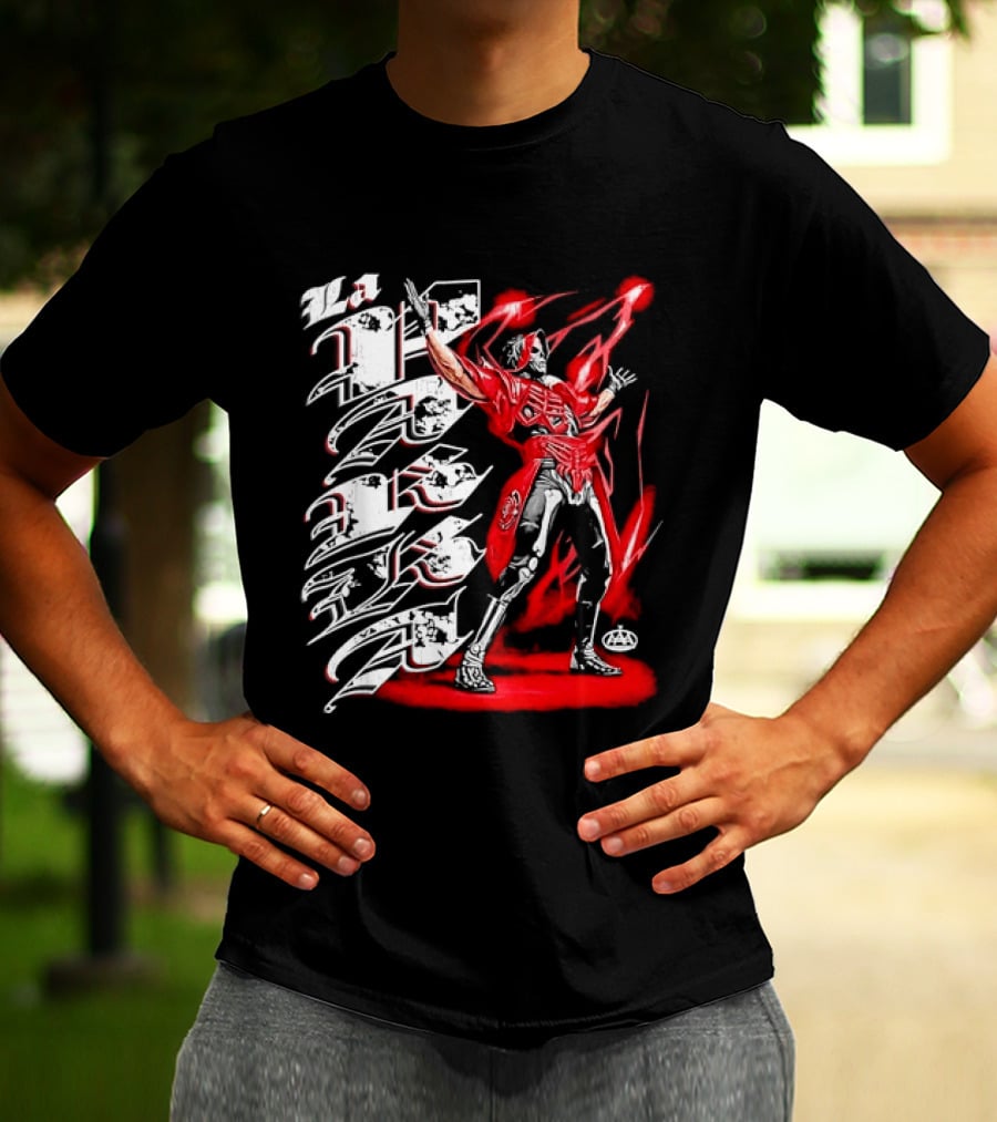 La Parka AAA Lucha Libre Legend Skeleton Warrior Action Hero T-Shirt