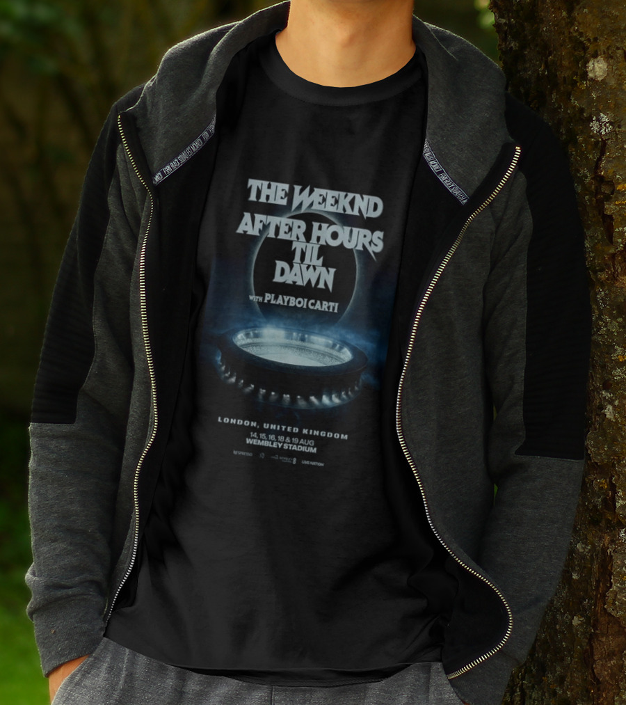 The Weeknd After Hours Til Dawn Playboi Carti London Wembley Stadium August 2026 T-Shirt